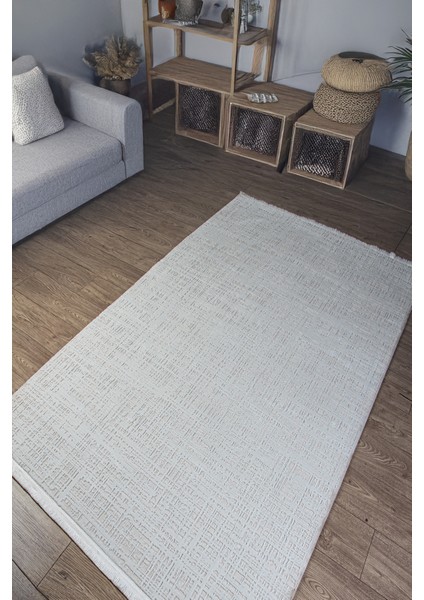 Beyaz Polyester Halı – Antibakteriyel, Tozumaz, Saçaklı, Salon, Oturma ve Çocuk Odası Yolluk, Makine Dokuma fiyatları