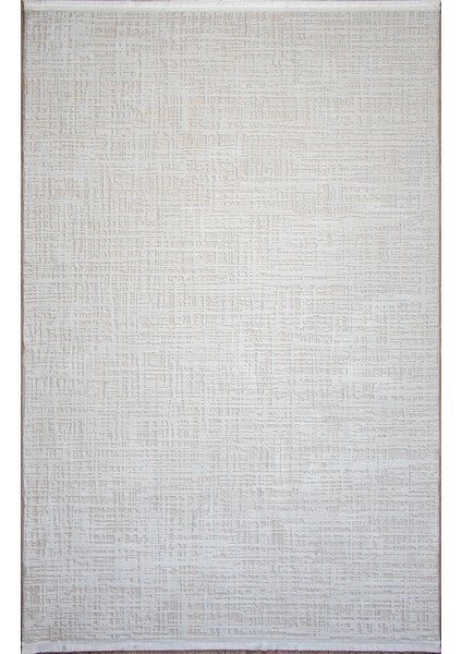 Beyaz Polyester Halı – Antibakteriyel, Tozumaz, Saçaklı, Salon, Oturma ve Çocuk Odası Yolluk, Makine Dokuma