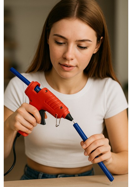 ( 10 Adet ) Sıcak Mum Silikon Kalın Mavi Renk 11,3mm x 30 cm Mavi Silikon Tabanca fiyatları