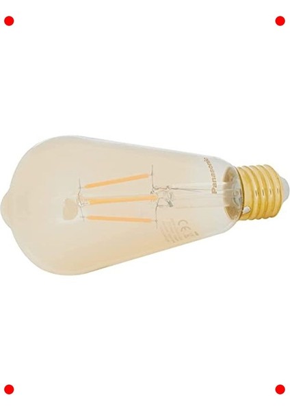 E27 Filament Ampul Sıcak Sarı Işık 4W