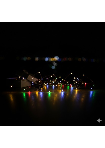 120 cm Yılbaşı Çam Ağacı Seti | Rgb Peri LED Işıklı ve Yılbaşı Süsleri Paketi | Kar Spreyi | Noel