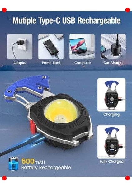 Çok Fonksiyonlu Mini Fener & Anahtarlık (800 Lümen) fiyatları