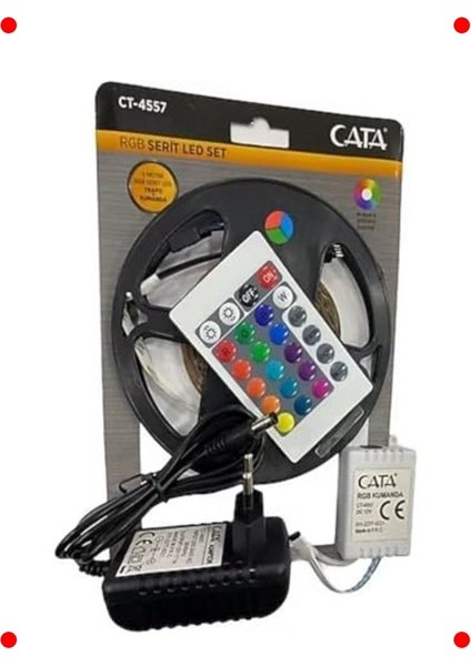 5 Metre Rgb Şerit LED Seti Kumandalı ve Trafolu