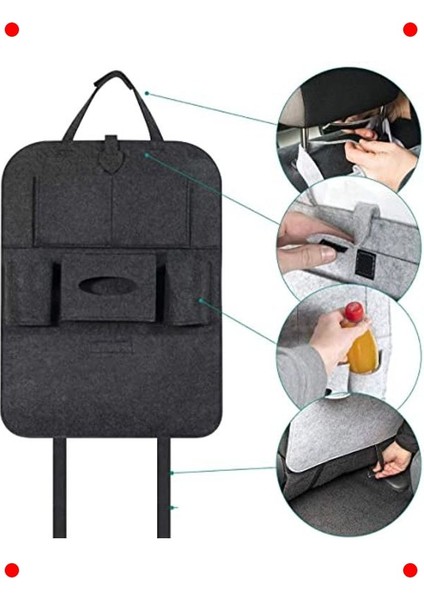 Araç Koltuk Arkası Keçe Eşya ve Bagaj Düzenleyici modelleri