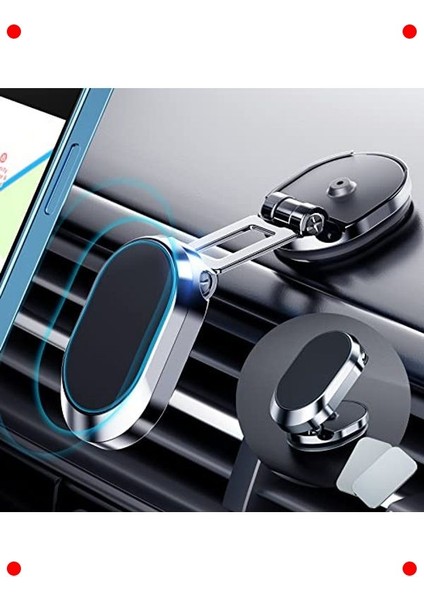 360° Dönebilen Manyetik Araç Telefon Tutucu - Evrensel