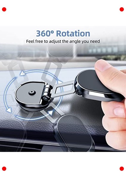 360° Dönebilen Manyetik Araç Telefon Tutucu - Evrensel fırsatları