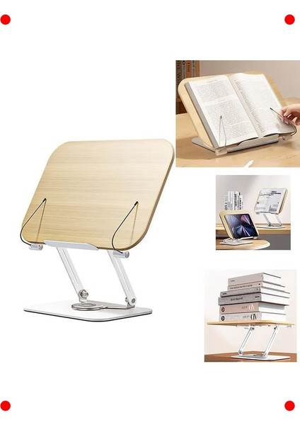 Ayarlanabilir Kitap/tablet Standı - Çelik & Ahşap modelleri