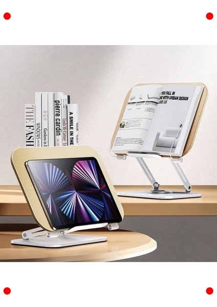 Ayarlanabilir Kitap/tablet Standı - Çelik & Ahşap fırsatları