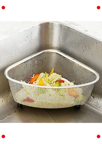 Paslanmaz Çelik Ayaklı Lavabo Çöp Süzgeci