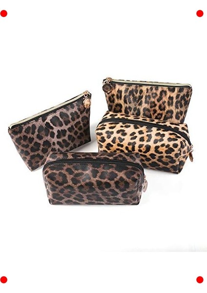 Çok Fonksiyonlu Leopar Desenli Makyaj Çantası indirimleri
