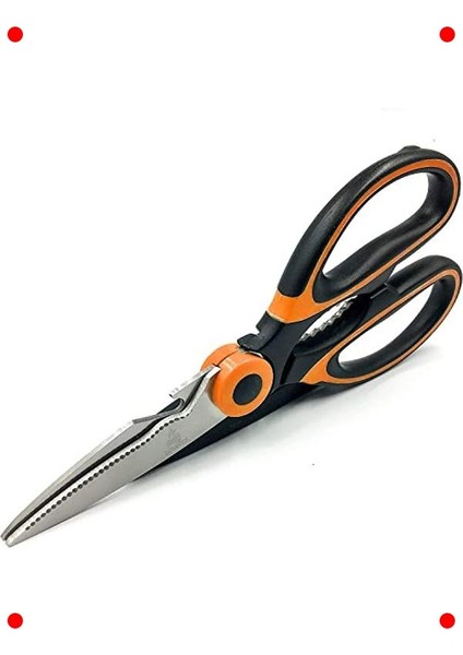 Ağır Hizmet Paslanmaz Çelik Mutfak Makası - Turuncu