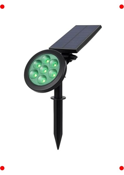 Solar Bahçe Aydınlatma Lambası 9 LED Yeşil Işık fiyatları