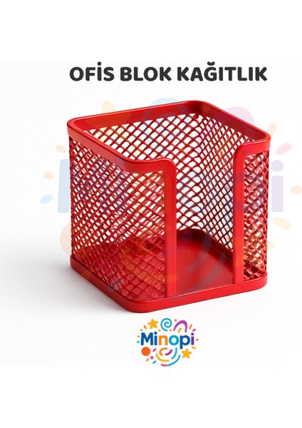 Plastik Kırmızı Kağıtlık Bloknot Küpnot Ofis Büro Düzenleyici fiyatları