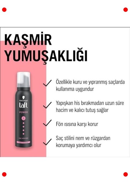 Güçlü Tutuşlu Saç Köpüğü Kaşmir Etkili 150 ml modelleri