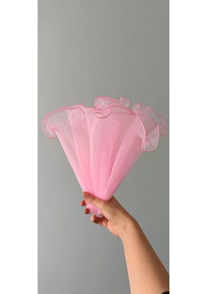 Toz Pembe Çiçek Tülü – 70 cm