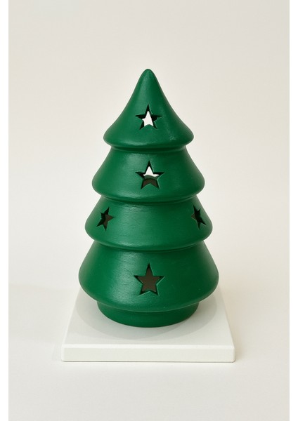 Yılbaşı Çam Ağacı Dekoratif Mumluk Orta Boy– Tealight Mumluk