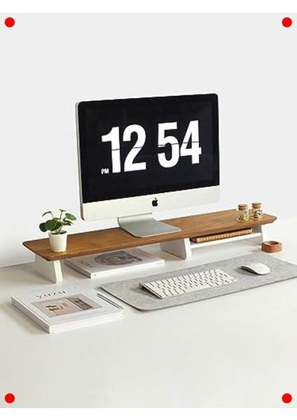 Ahşap Monitör Yükseltici Stand (Meşe)