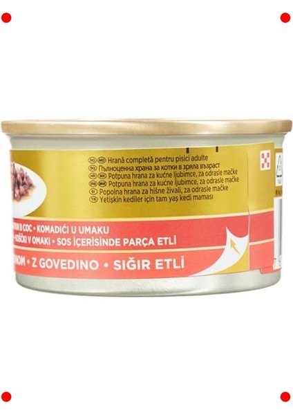 Parça Etli Sığır Etli Yaş Kedi Maması 24X85 gr Çoklu Paket modelleri