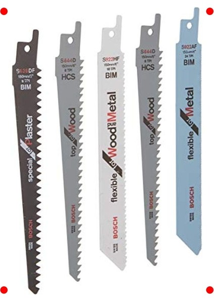 Akülü Panter Testere Bıçağı Seti - 5 Parça, Yeşil