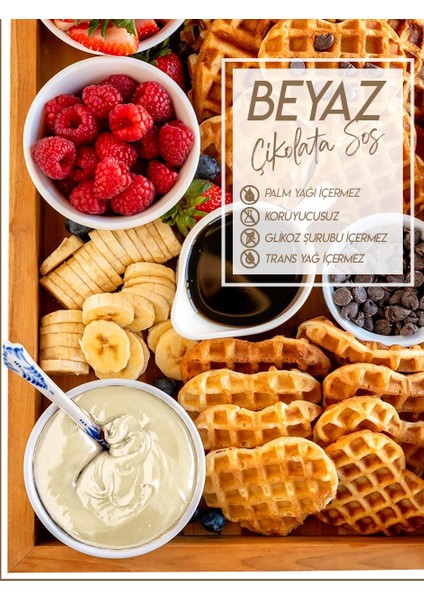 Beyaz Çikolata Sos - Waffle & Krep & Pankek & Tatlı & Dondurma & Kruvasan Sos - 900 gr fiyatları