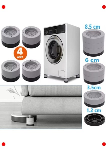 Beyaz Eşya Titreşim Önleyici Ayak 4'lü Set fiyatları