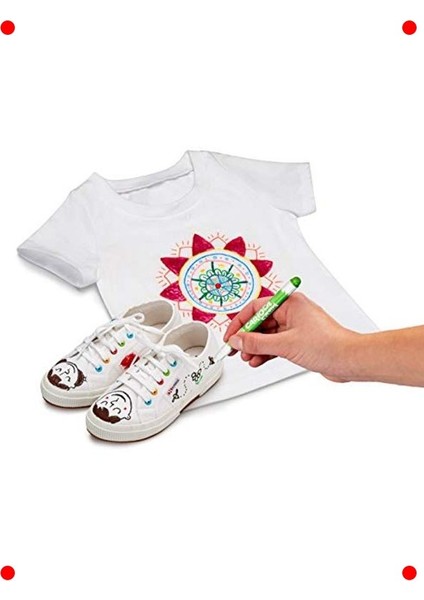 Kumaş Boya Kalemi Seti, Ince Uçlu, 10 Renk fırsatları