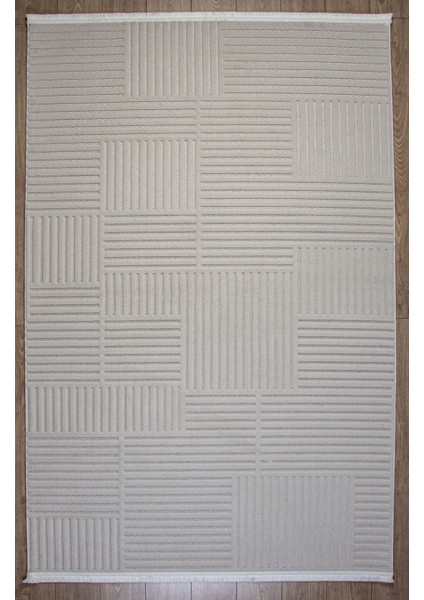 Ekru Beyaz Sisal Bukle Dokuma Hasır Desen Kaymaz Saçaklı Makine Halısı – Salon, Mutfak, Çocuk Odası Halı indirimleri