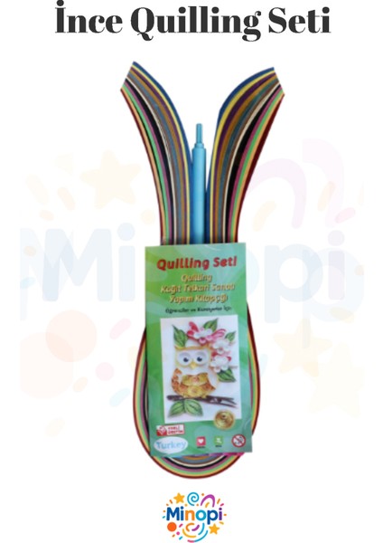 ( 1 Paket ) Ince , Quiling Seti, Kıvırma Sanatı, Kağıt Katlama, Quilling - 5 mm