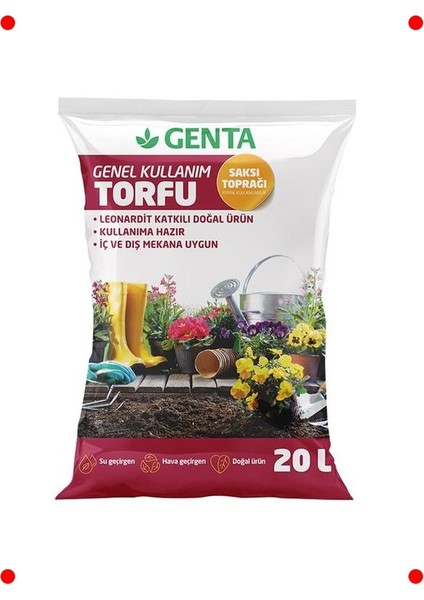 20 Lt Genel Kullanım Için Yüksek Kaliteli Torflu Toprak