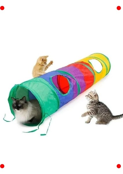 Katlanır Gökkuşağı Evcil Hayvan Oyun Tüneli