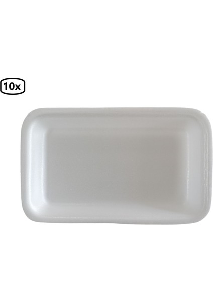 1000 cc Kullan-At Dikdörtgen Yiyecek Tabağı Kapaksız 23X14 cm
