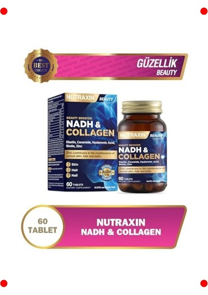 Kolajen, Nadh, Hyaluronik Asit Cilt Saç Tırnak 60 Tablet modelleri