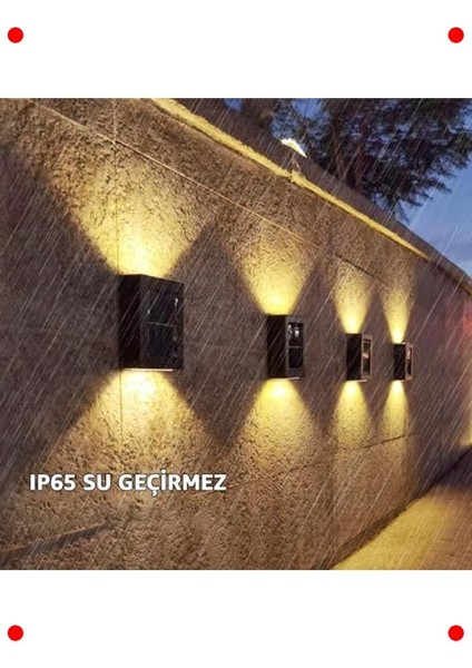 Güneş Enerjili Çift Yönlü Duvar Aplik Aydınlatma indirimleri