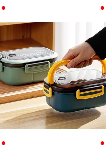 Bölmeli Beslenme Kutusu 1200 ml Çatal Kaşık Bıçaklı indirimleri