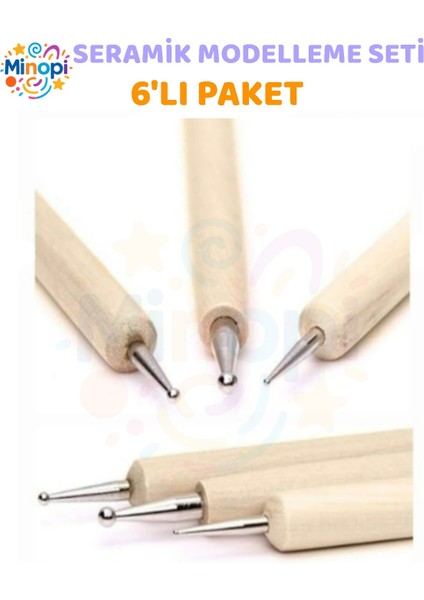 Seramik Kil Çömlek Şekillendirici 6 Lı Seramik Modelaj Oyma Seti Heykel Katlama Kalemi Oyma fırsatları