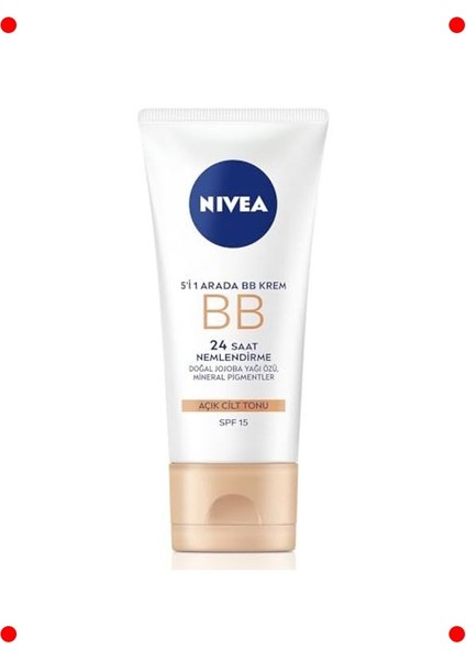 5 Etkili Nemlendirici Bb Krem Açık Ton Spf 15 50ML