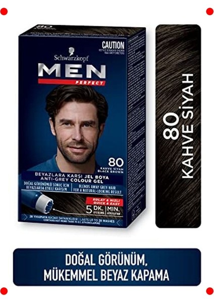 Erkek Saç Boyası 80 - Kahve Siyah 80 ml modelleri