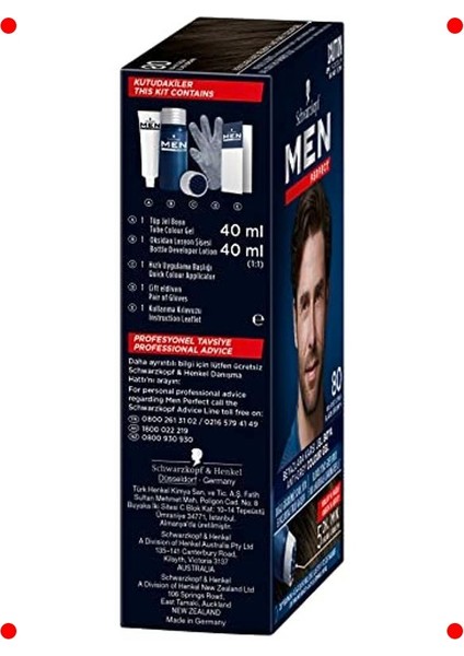 Erkek Saç Boyası 80 - Kahve Siyah 80 ml fırsatları