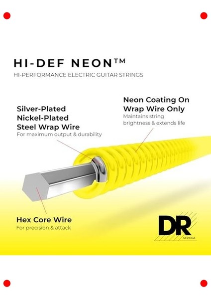 Neon Efektli Elektro Gitar Teli Siyah Set fiyatları