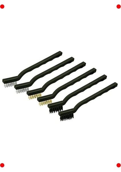 6 Parça Çeşitli Tel Fırça Seti