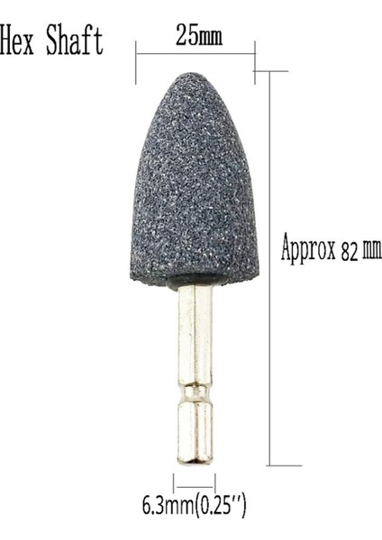 Adet Konik Şekilli Taşlama Taşı - 1/4 Inç Altıgen Şaftlı Aşındırıcı Taş Monteli Taşlama Noktası Döner Alet Matkabı (25 Mm) Için (Yurt Dışından) fiyatları