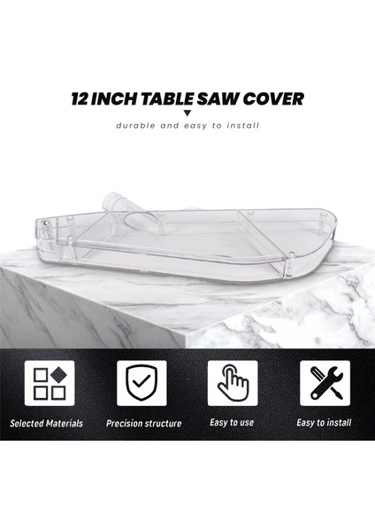 10 Inçlik Stand Masa Testeresi Koruyucu Kılıf, Toz Önleyici Kılıf, Şeffaf Plastik Koruyucu, Dağıtım Bıçağı, Evrensel (Yurt Dışından) fırsatları