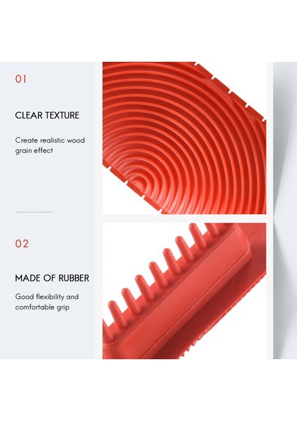 4 Parça Ahşap Desenli Alet Seti Kauçuk Ahşap Desenli Duvar Boyası Boyama Aleti Duvar Boyama Dekorasyonu Kendin Yap (Yurt Dışından) indirimleri