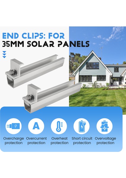 Güneş Paneli Montaj Braketi Fotovoltaik Panel Rayı Güneş Paneli Montaj Bağlantı Modülü 30MM Trapez Çatı Için Orta Kısım (Yurt Dışından) fiyatları