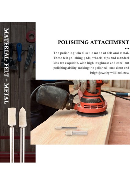 140 Parça Keçe Parlatma Ataşmanı Seti Yün Keçe Parlatma Diski Parlatma Başlıkları Döndürme Aleti Aksesuarı (Yurt Dışından) fiyatları
