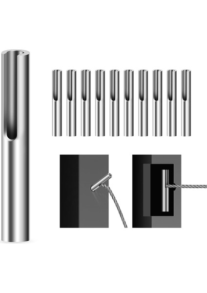 1/8 Inç Görünmez Kablo Korkuluk Terminali Mandal Ankraj Açısı, Paslanmaz Çelik Ayarlanabilir Kablo Korkuluk Donanımı 10 Adet (Yurt Dışından) fiyatları