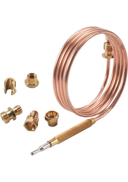 5 Adet Somunlu Evrensel Gazlı Ocak Termokupl Isıtma Gaz Brülörü Yedek Termokupl Adaptörü (Yurt Dışından)