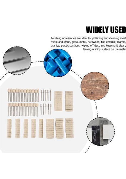 140 Parça Keçe Parlatma Ataşmanı Seti Yün Keçe Parlatma Diski Parlatma Başlıkları Döndürme Aleti Aksesuarı (Yurt Dışından) indirimleri