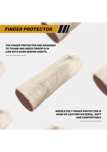 10 Adet Deri Parmak Koruyucu Parmak Yüksük Koruyucuları El Sanatları Takı Yapımı Için Aletler, Krem Beyazı (Yurt Dışından) fırsatları