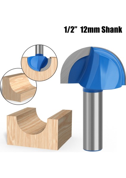 1/2 Şaft Yuvarlak Burunlu Yivli Çekirdek Kutulu Freze Ucu Çift Yivli Ağaç Işleme Aletleri Yarım Yuvarlak Kabartma Matkap Uçları (Yurt Dışından) indirimleri